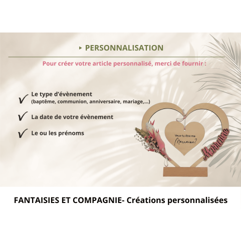 Cadre en Bois Personnalisé Parrain Marraine -...