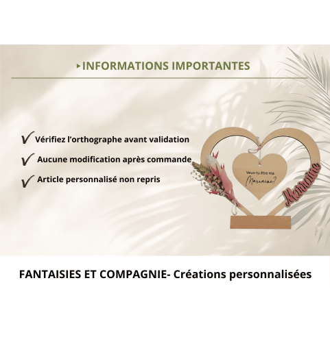 Cadre en Bois Personnalisé Parrain Marraine -...