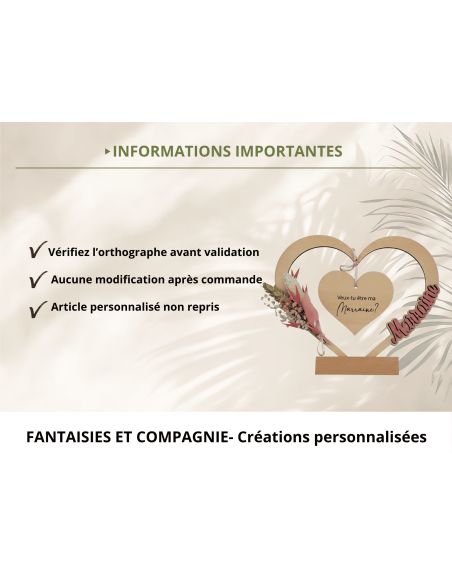 Cadre en Bois Personnalisé Parrain Marraine - Cadeau Baptême Anniversaire