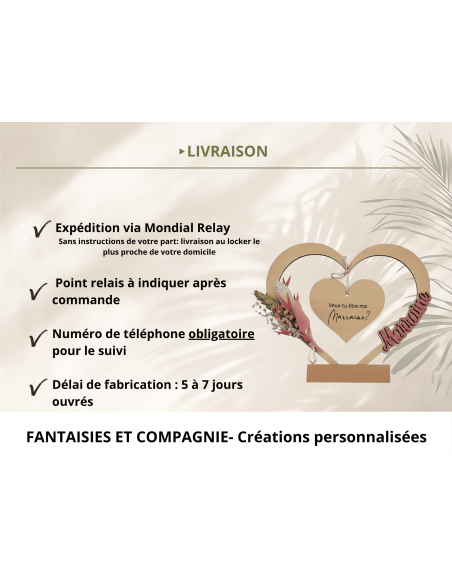 Cadre en Bois Personnalisé Parrain Marraine - Cadeau Baptême Anniversaire