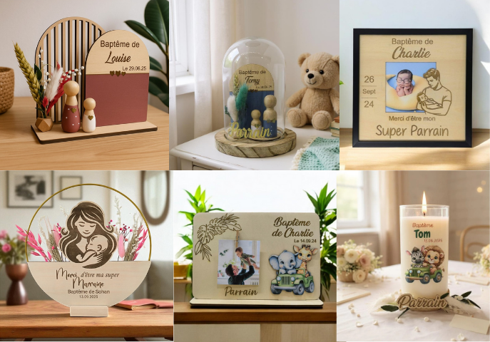 Cadeaux de baptême : 6 idées uniques pour remercier parrains et marraines